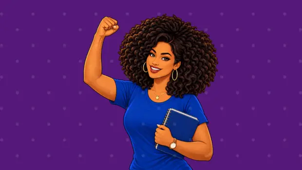 Couragier practical learning illustration — e-learning digital education platform, lion mascot Couragier